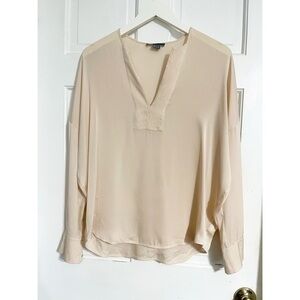 Vince Pink Blush Tunic Style Silk Blouse Top Sz XS